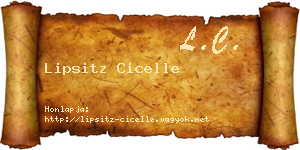 Lipsitz Cicelle névjegykártya